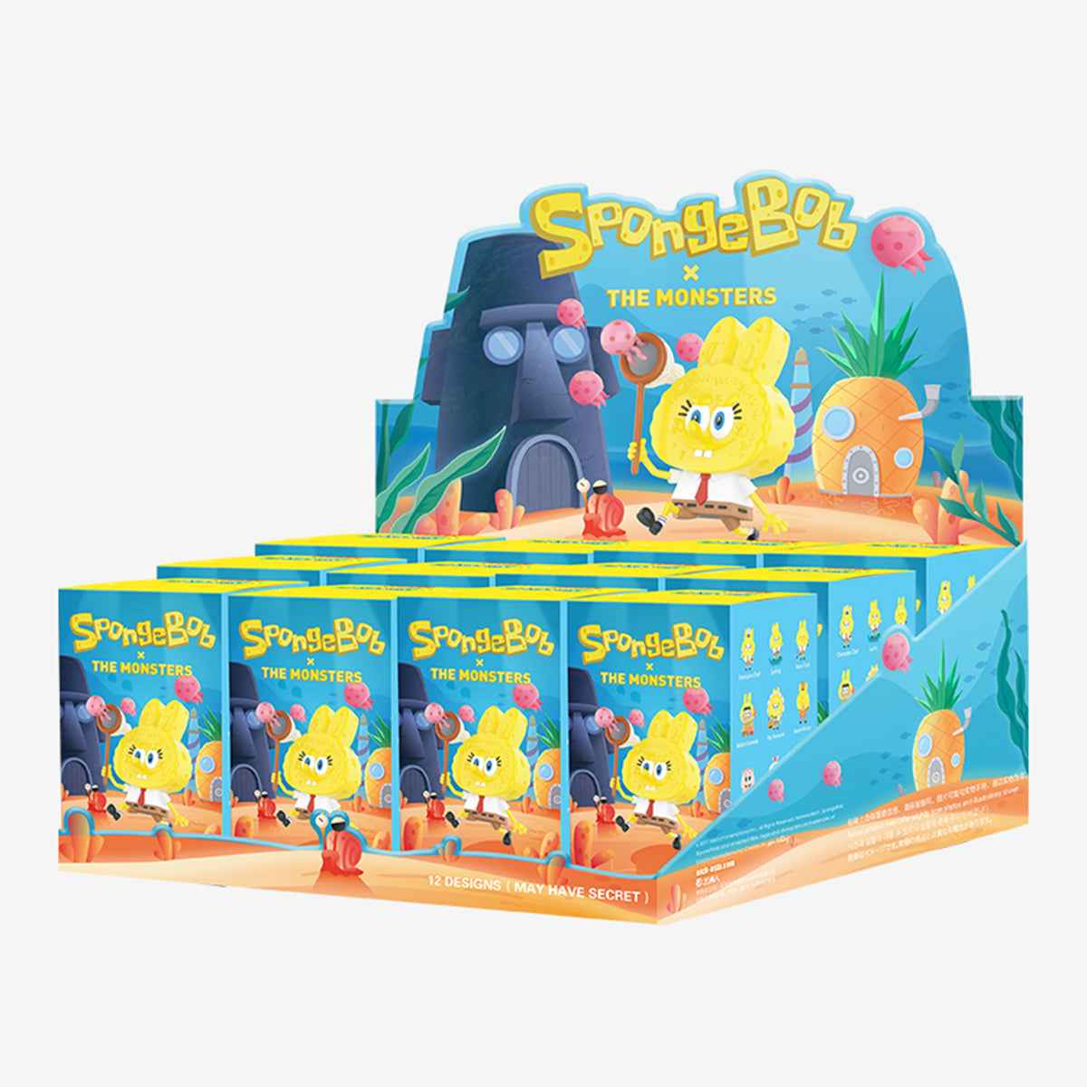 Labubu × Spongebob – Full Box of 12 Figurines (Secret Edition 1/144)