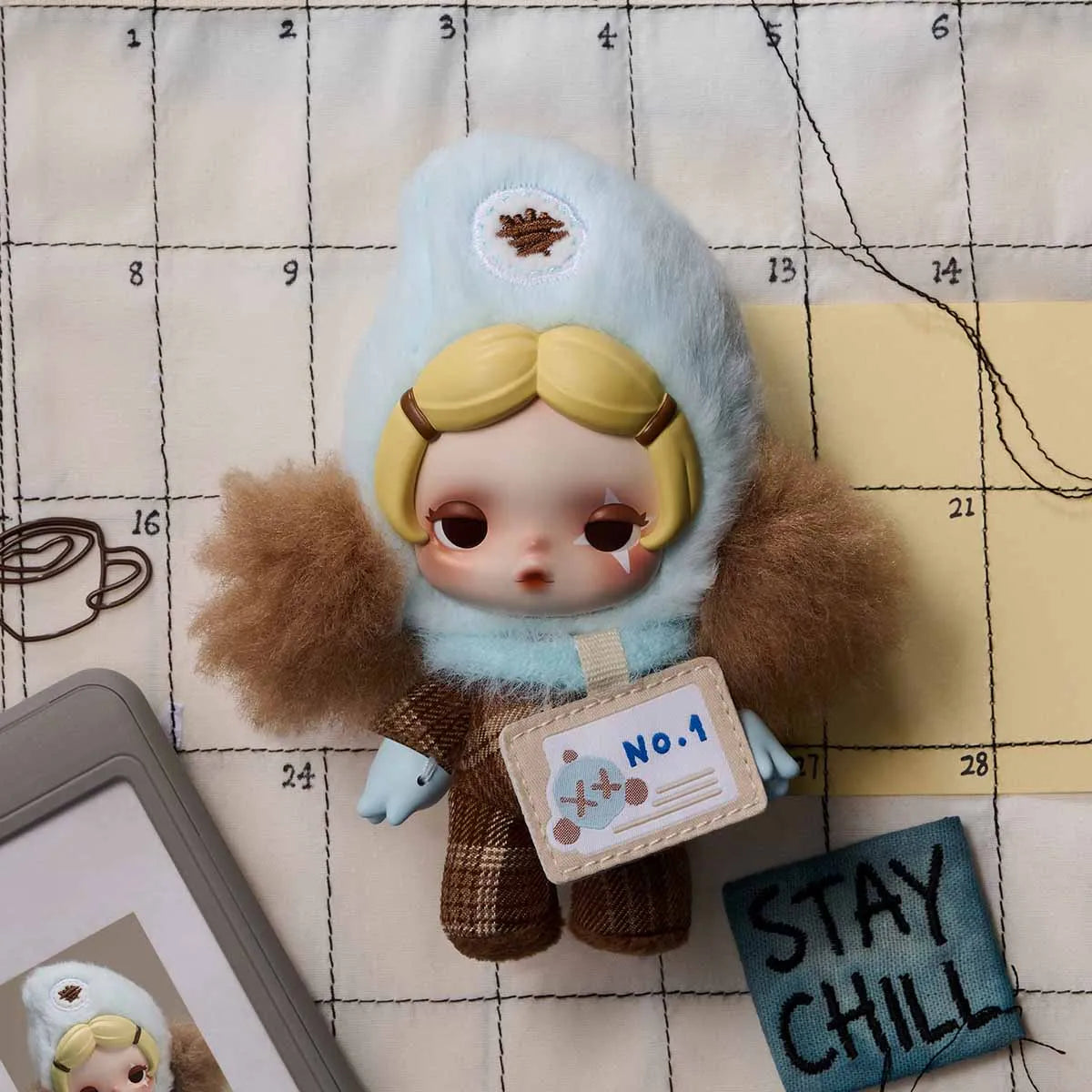 θ SKULLPANDA Off Mode Series Plush Doll Pendant (1 Blind Box)