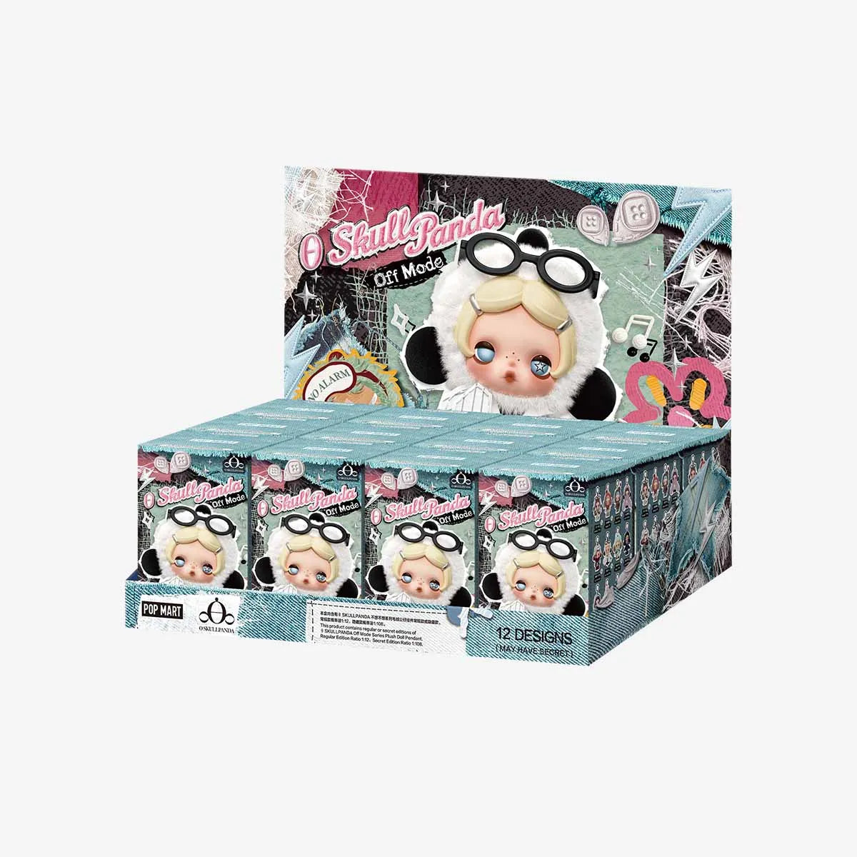 θ SKULLPANDA Off Mode Series Plush Doll Pendant (1 Blind Box)