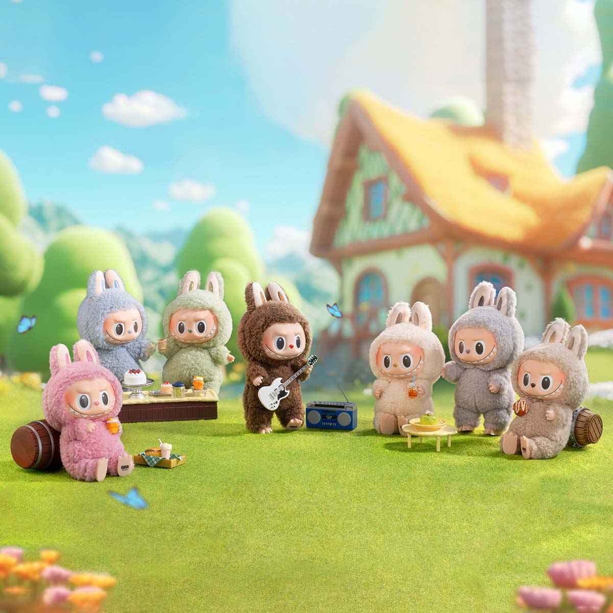 Labubu Vinyl Plush Face – Exciting Macaron (Blind Box)