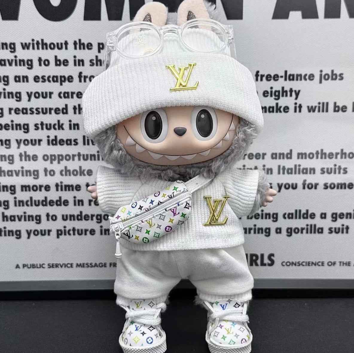 White Louis Vuitton Monogram Outfit