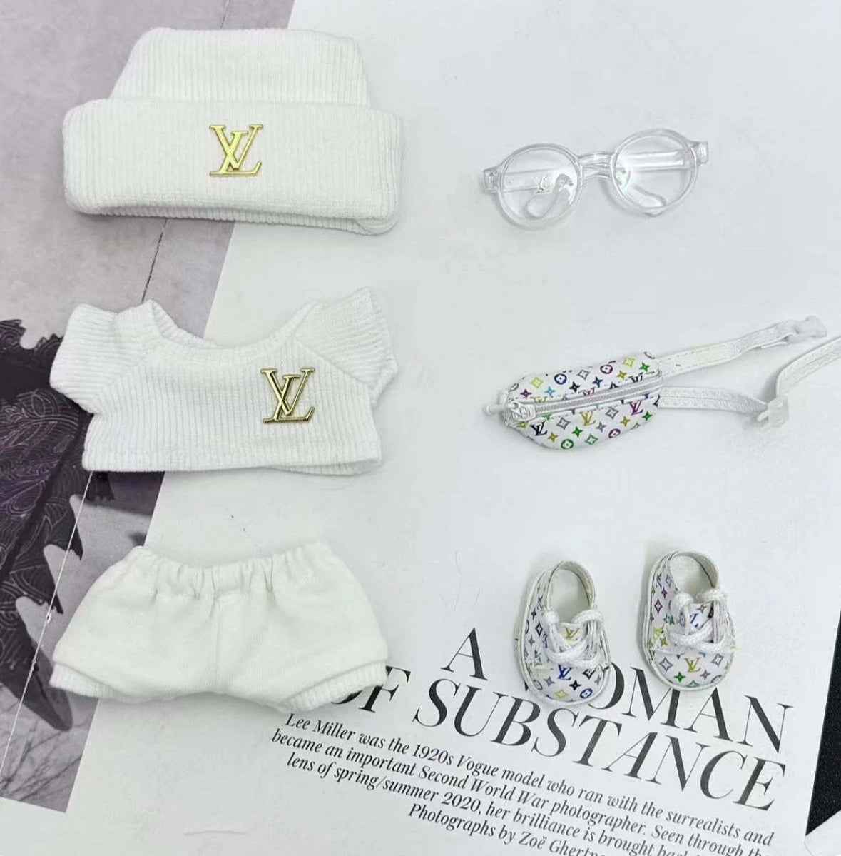 White Louis Vuitton Monogram Outfit