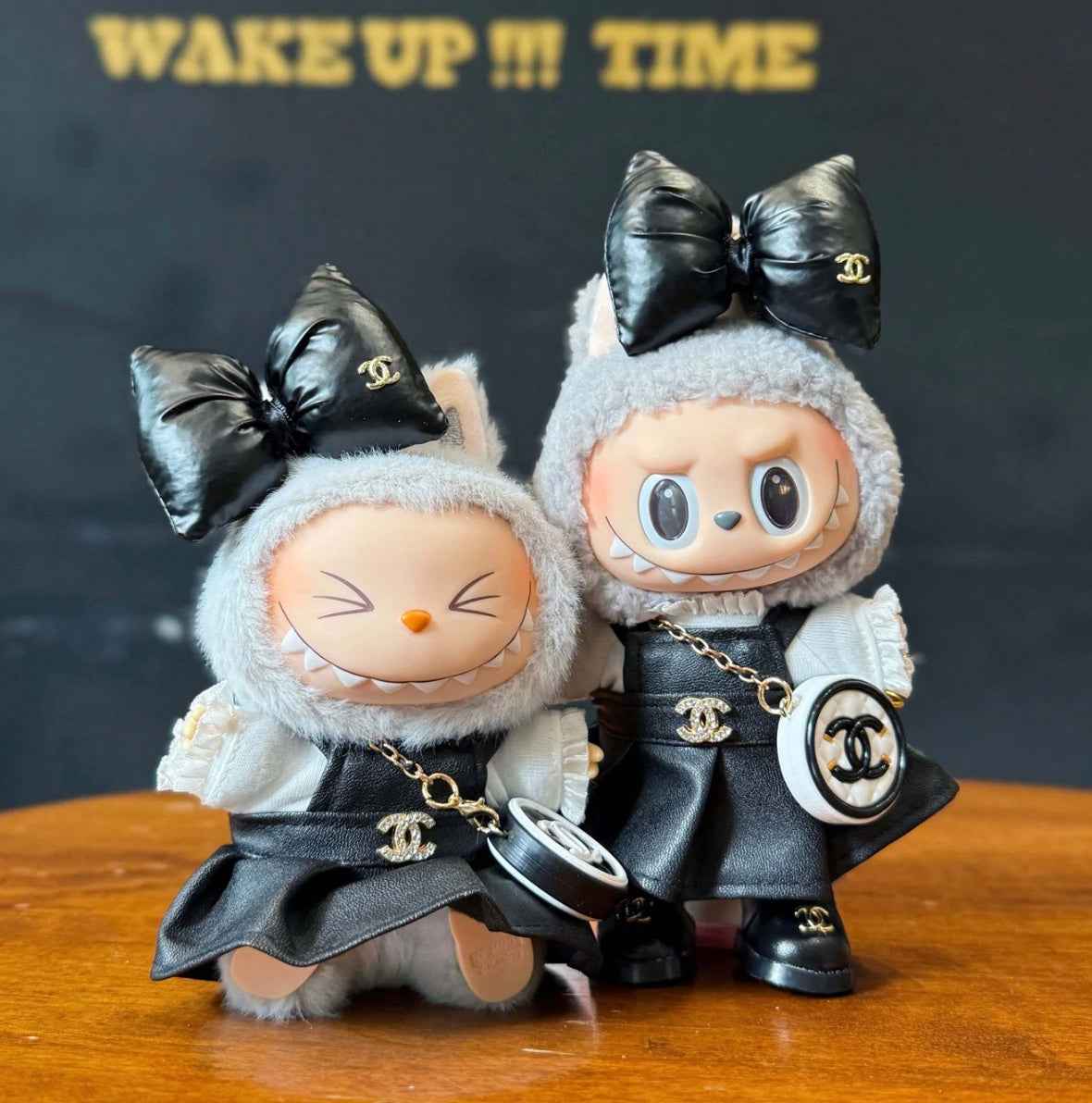 Chanel Black Leather Bow Outfit