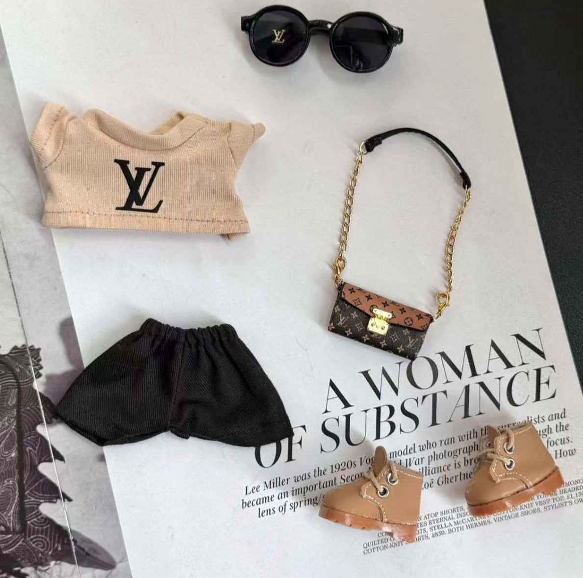 Beige & Black Louis Vuitton Streetwear Outfit