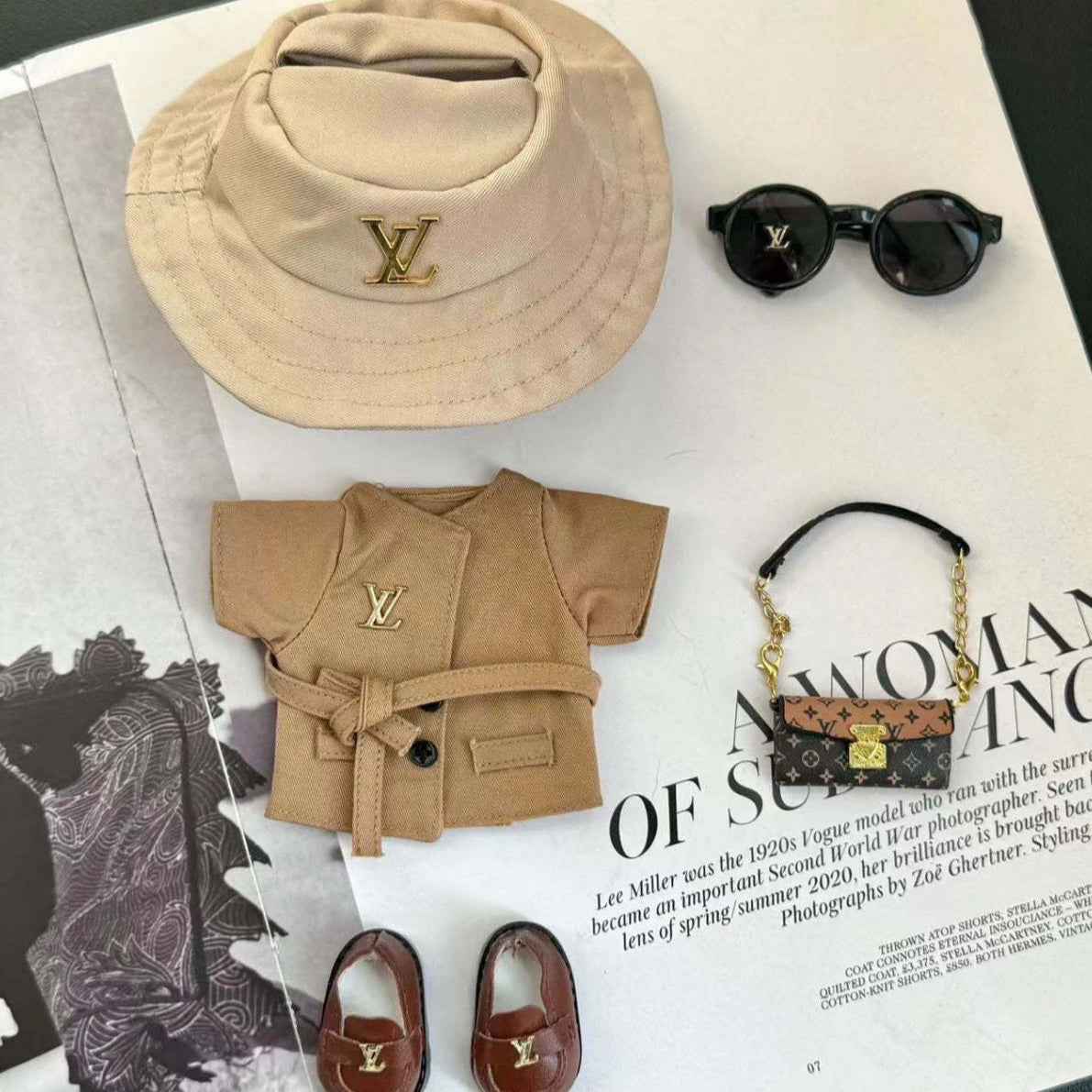 Beige Louis Vuitton Safari Outfit