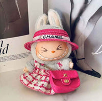 Pink Chanel Tweed Boater Outfit