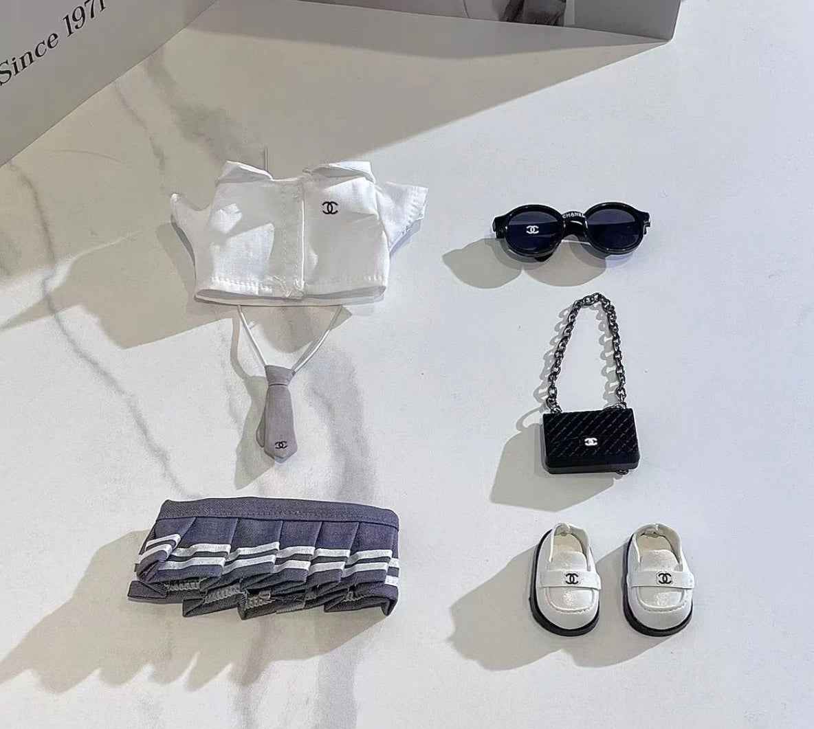 Chanel Preppy Pleated Outfit