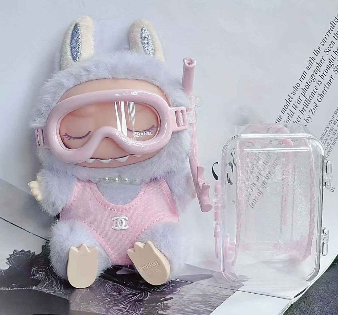 Pink Chanel Swim Outfit