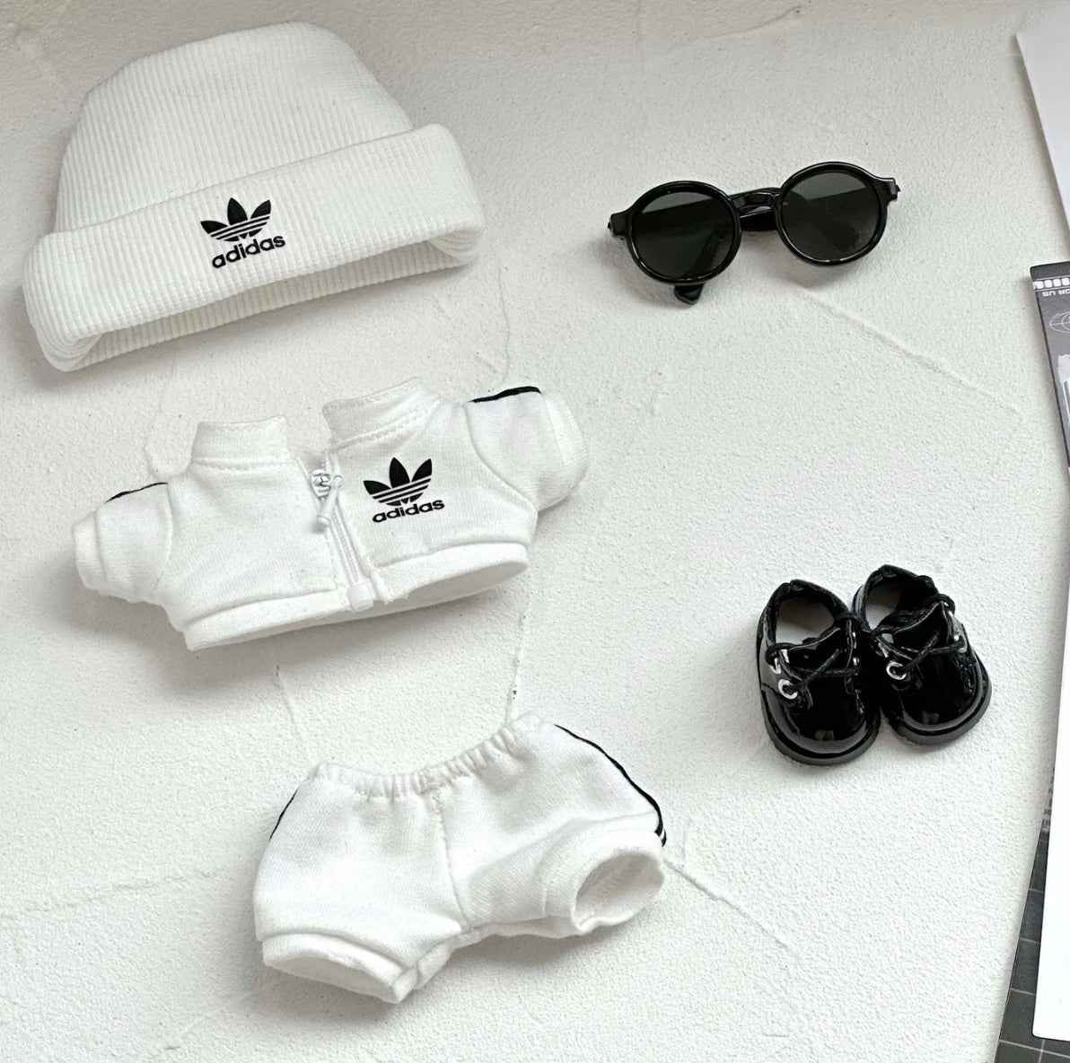 White Adidas Sporty Tracksuit Outfit