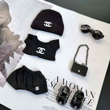 All Black Chanel Streetwear Outfit