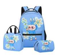 Labubu Blue Flower Backpack — (Special Edition)