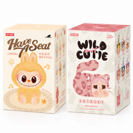 Labubu Have a Seat and CRYBABY Wild But Cutie duo studio packshot