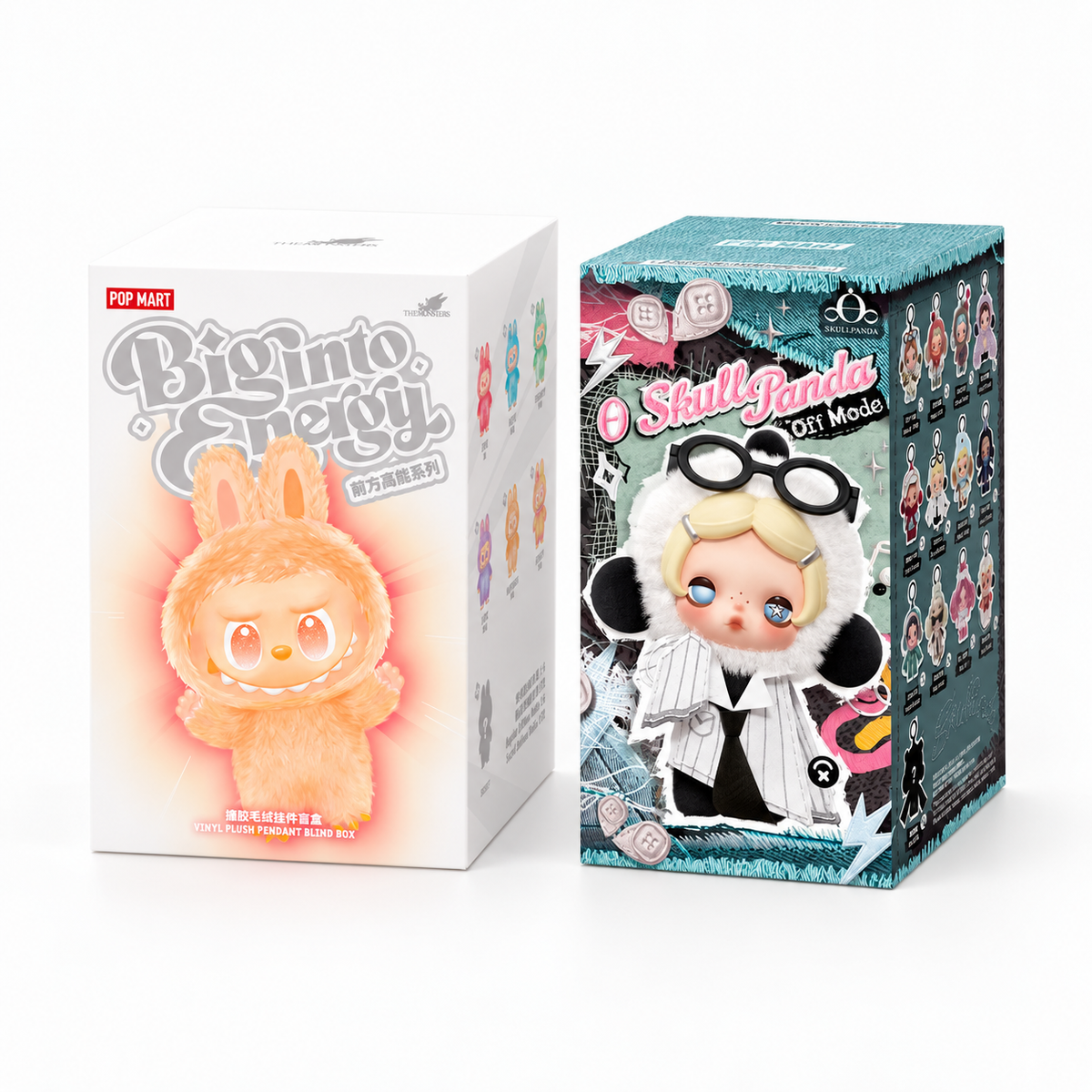 Labubu Big Into Energy and SKULLPANDA Off Mode duo studio packshot