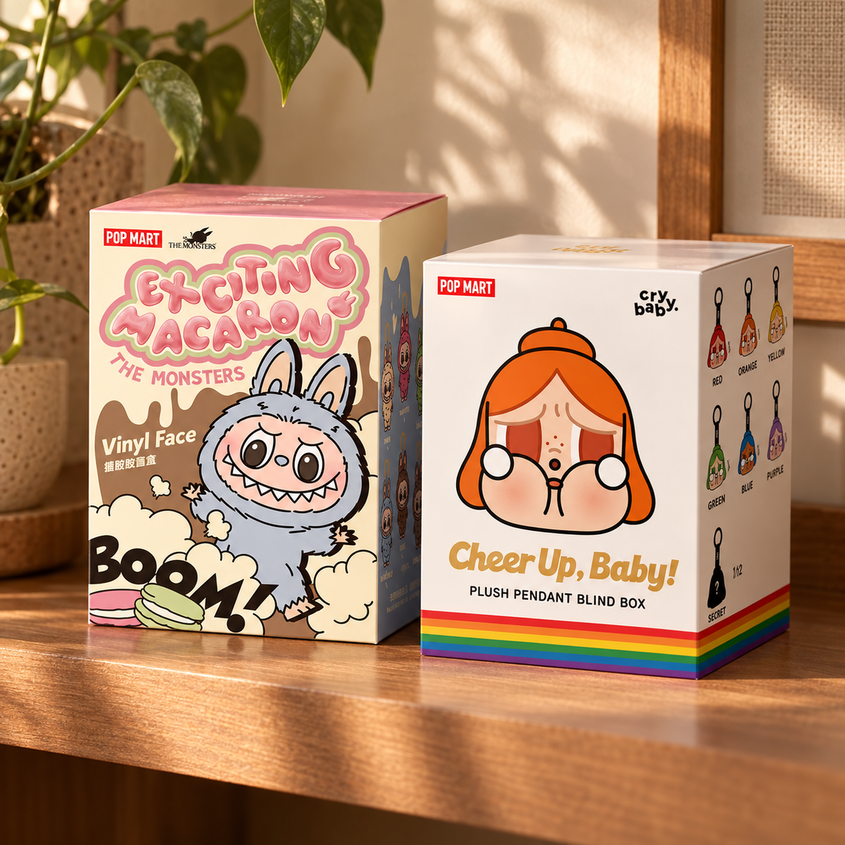 Labubu Exciting Macaron and CRYBABY Cheer Up Baby! premium lifestyle