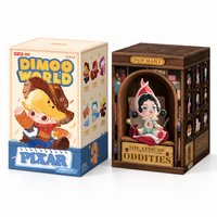 DIMOO WORLD × PIXAR and The Attic of Oddities duo white background studio packshot