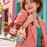 CRYBABY Wild But Cutie + THE MONSTERS Hair Salon Duo – 2 Blind Boxes — street lifestyle with the two collectibles at human scale
