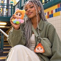 CRYBABY × Care Bears + CRYBABY Cheer Up Baby! Duo – 2 Blind Boxes — street lifestyle with the two collectibles at human scale